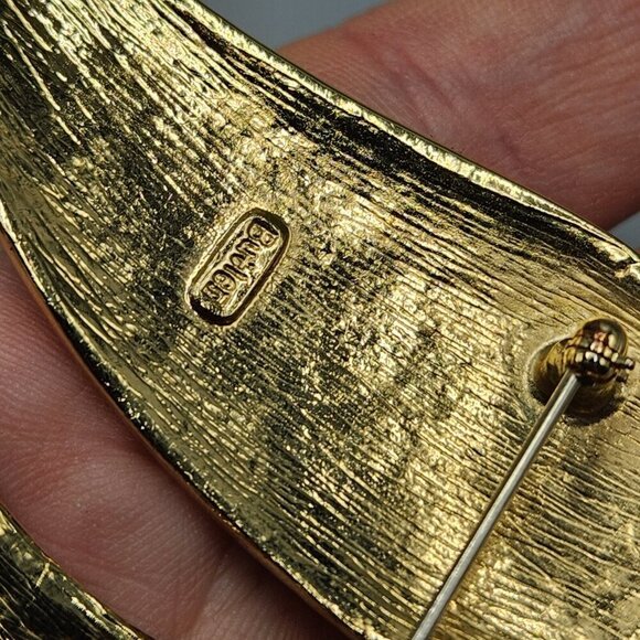 Butler Jewelry Crystal Leaf Brooch Earrings + Elephant Pin Vtg Costume Set - Picture 10 of 13